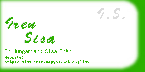 iren sisa business card